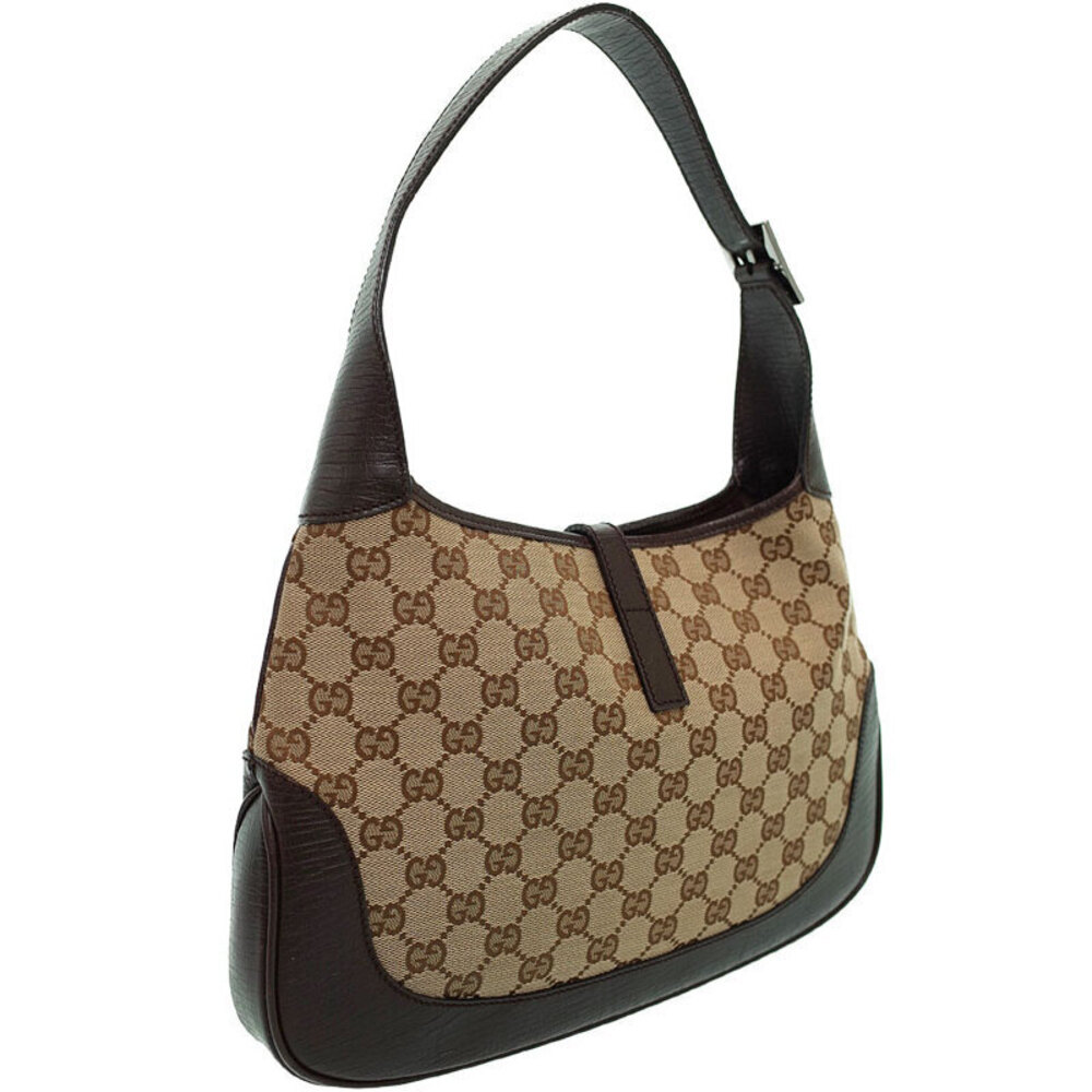 Gucci Web Jackie Shoulder Bag Stripe Brown